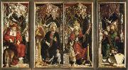michael pacher altarpiece of the church fathers oil painting